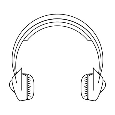 siyah beyaz müzik earpod retro trechnology karikatür