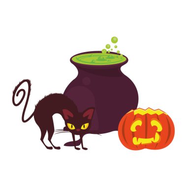 cadılar bayramı ekim korkunç kutlama karikatür