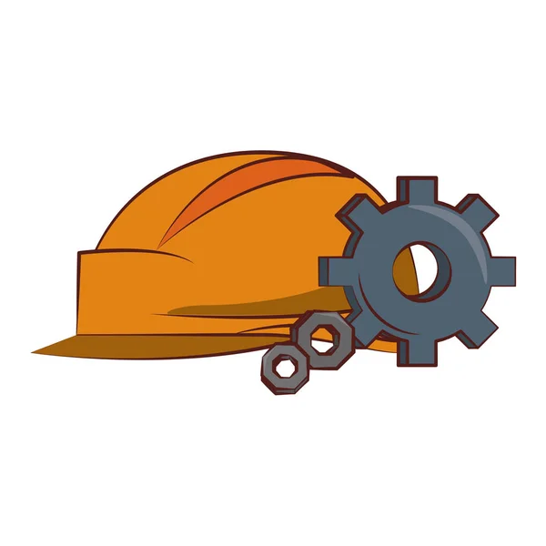 Engineering construction factory industry cartoon — Stock Vector