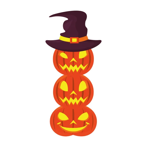 Halloween octobre effrayante célébration dessin animé — Image vectorielle