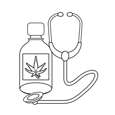 siyah beyaz esrar martihuana sativa kenevir karikatür