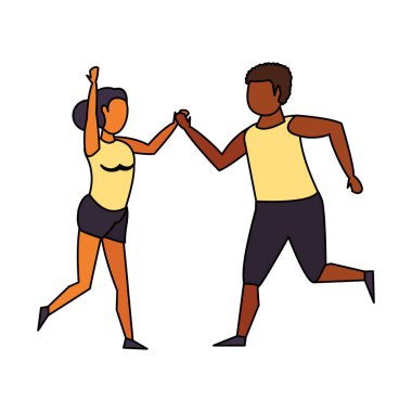 fitness spor egzersiz yaşam tarzı karikatür