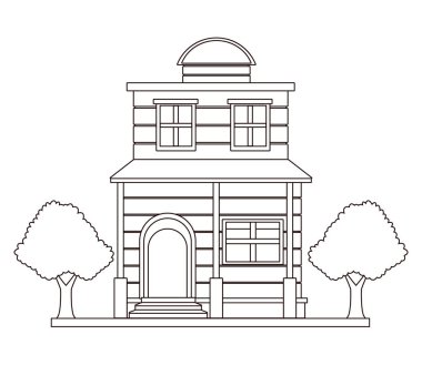 Kentsel bina ve şehir mimarisi siyah beyaz