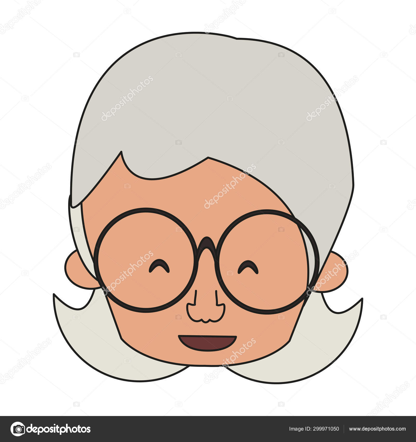 Grandparent senior old grandmother cartoon Stock Vector Image by ©jemastock  #299971050