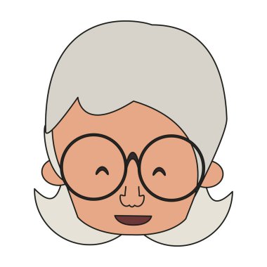 büyükanne ve büyükbaba yaşlı büyükanne karikatür