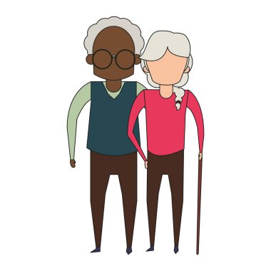 dedesi üst düzey yaşlılar karikatür yüzsüz