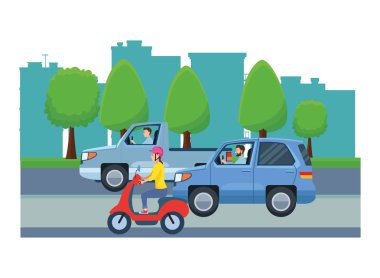 Sürme sürücüleri ile araçlar ve motosiklet