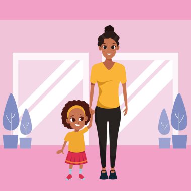 Çocuklu bekar anne karikatür