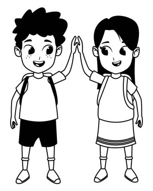 siyah beyaz sevimli sevimli çocuk çocuk çocuk karikatür