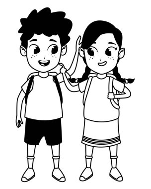 siyah beyaz sevimli sevimli çocuk çocuk çocuk karikatür