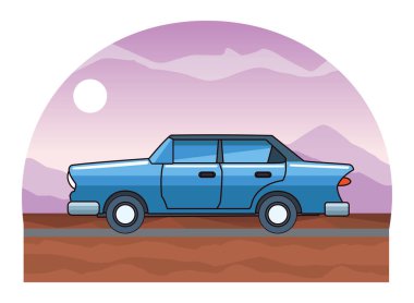 Vintage klasik sedan araç araç