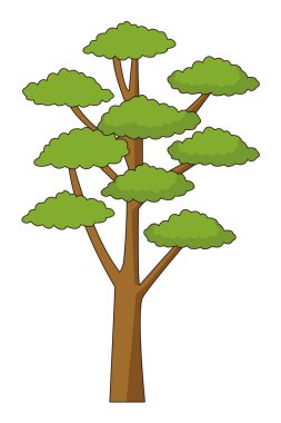 Doğa ağaç parkı karikatür