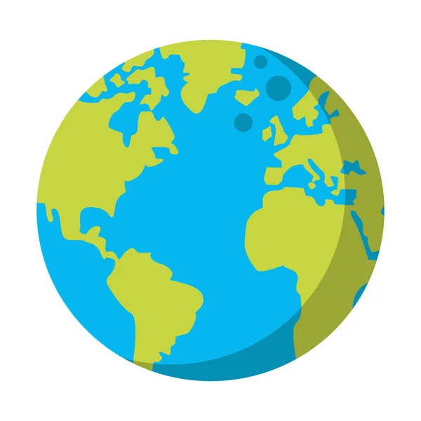 Mapa del mundo tierra globo de dibujos animados — Vector de stock