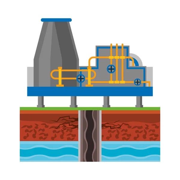 炼油厂煤气厂漫画 — 图库矢量图片