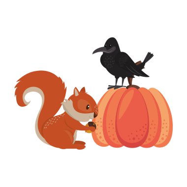 Vahşi hayvanlar ve elementler şükran günü ve sonbahar sezonu