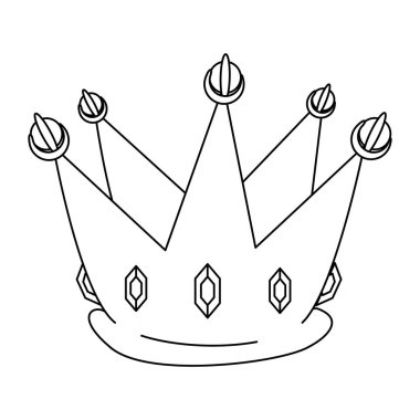 siyah beyaz taç kral lüks amblem karikatür