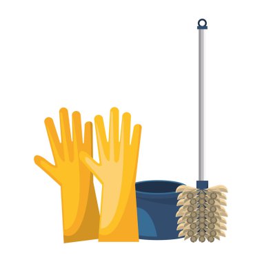 Temizlik ekipmanları ve ürünleri seti