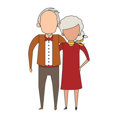 dedesi üst düzey yaşlılar karikatür yüzsüz