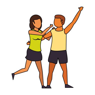 fitness spor egzersiz yaşam tarzı karikatür