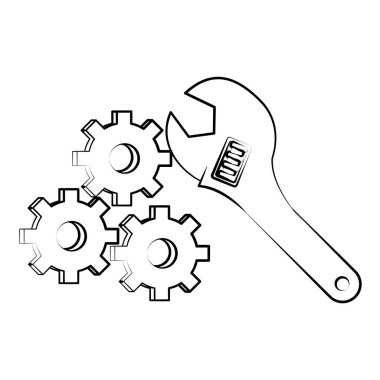 mühendislik inşaat fabrikası sanayi karikatür siyah beyaz çizim