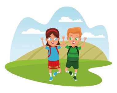 sevimli sevimli çocuk çocukluk karikatür