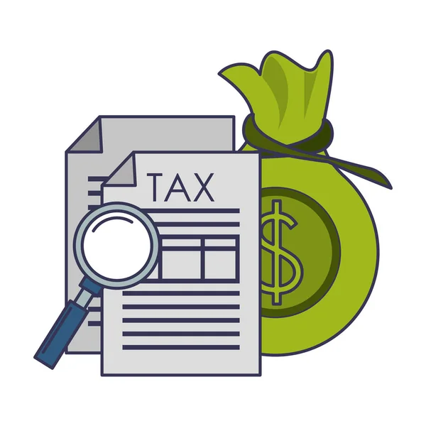 Státní daňový obchod kreslený — Stockový vektor
