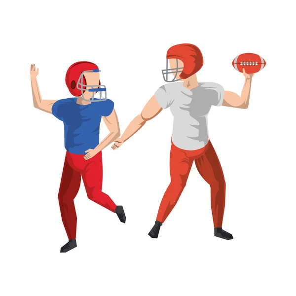 Football américain jeu de sport dessin animé — Image vectorielle