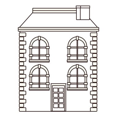 Kentsel bina ve şehir mimarisi siyah beyaz