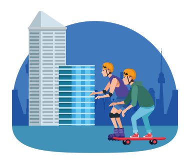 Kaykay ve paten gençler