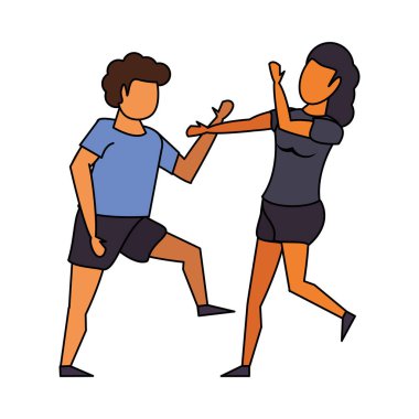 fitness spor egzersiz yaşam tarzı karikatür