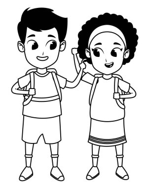 siyah beyaz sevimli sevimli çocuk çocuk çocuk karikatür