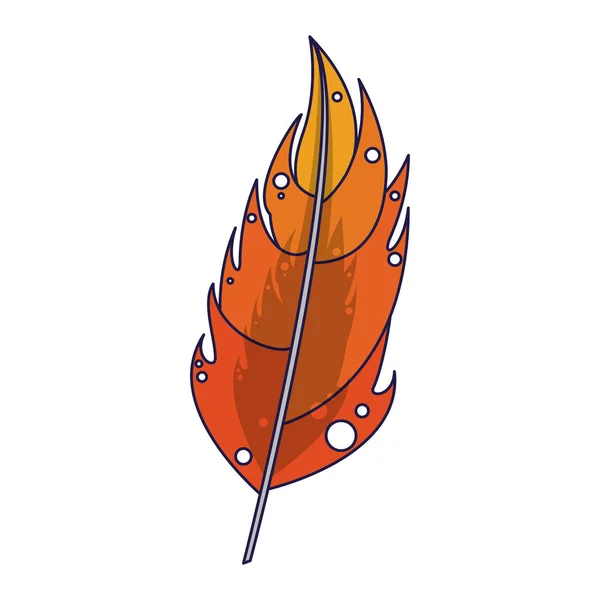 Pluma pluma decoración arte dibujos animados — Vector de stock