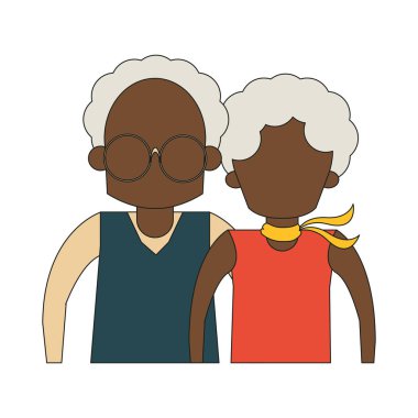 dedesi üst düzey yaşlılar karikatür yüzsüz