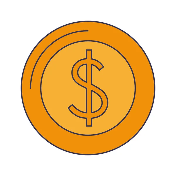 Záchrana peněz hotovost z kreslených mincí — Stockový vektor