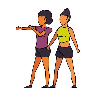 fitness spor egzersiz yaşam tarzı karikatür