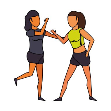 fitness spor egzersiz yaşam tarzı karikatür