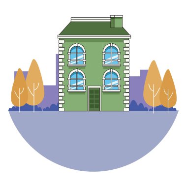 Kentsel bina ve şehir mimarisi siyah beyaz