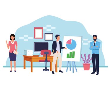 iş profesyonel yönetici çalışma karikatür