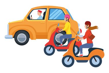 Sürücülere binen araçlar ve motosikletler