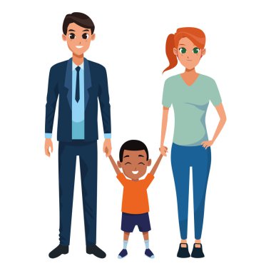 Küçük çocuklu aile genç anne-baba