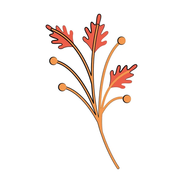 Automne saison laisse bouquet dessin animé — Image vectorielle