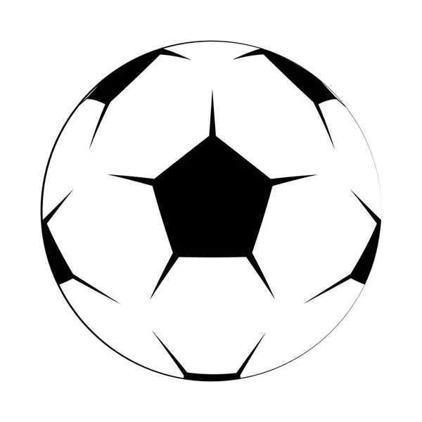 Football équipement ballon de football dessin animé isolé en noir et blanc — Image vectorielle