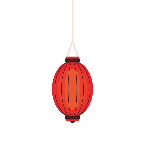 Oriental chinois lanterne décoration dessin animé — Image vectorielle