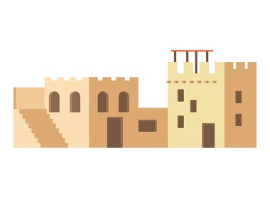 oryantal antik alayaş binalar karikatür