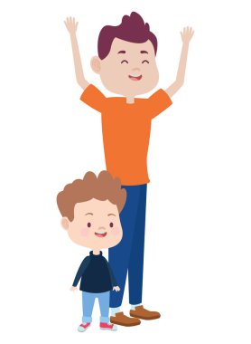Çocuk karikatürler ile Sungle baba