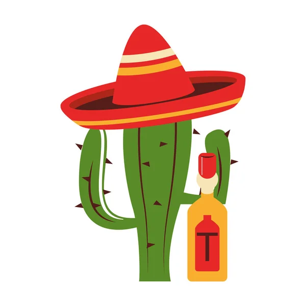 Mexikanische Kultur und Lebensmittel Karikaturen — Stockvektor