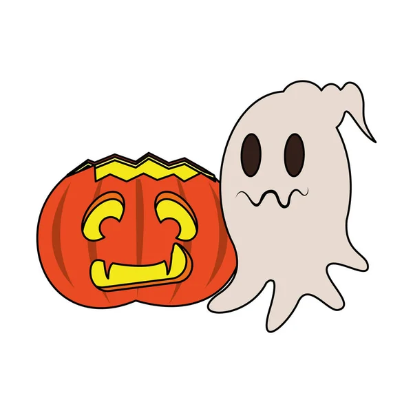Halloween oktober skrämmande firande tecknad — Stock vektor