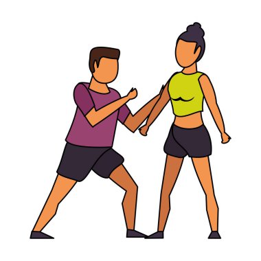 fitness spor egzersiz yaşam tarzı karikatür