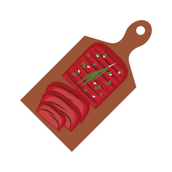 Вкусный гриль на гриле пищевой мультфильм — стоковый вектор