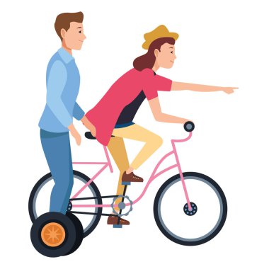 Bisiklet ve scooter kullanan gençler